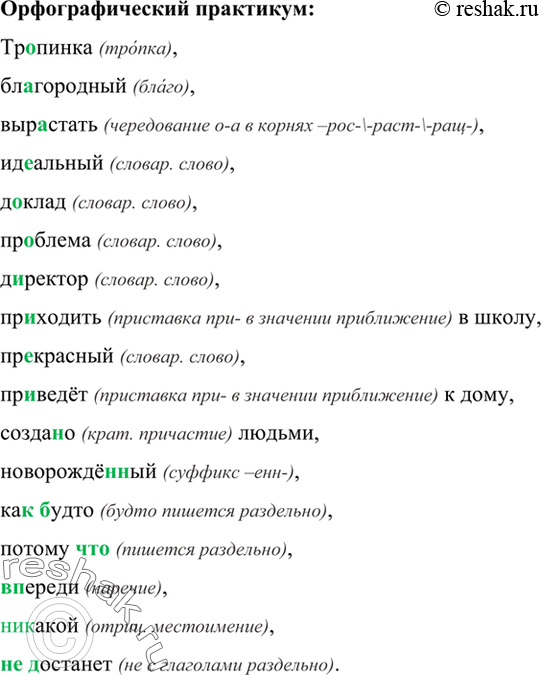 Изображение Орфографический практикум 47 ГДЗ Рыбченкова Александрова 7 класс