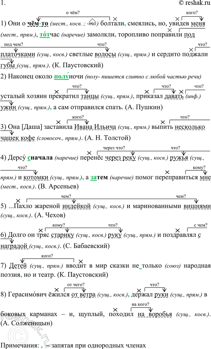 Изображение 107  Прочитайте. Спишите, расставляя недостающие знаки препинания и раскрывая скобки. Найдите дополнения и определите, чем они выражены. В скобках укажите, прямое это...